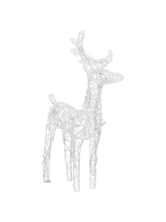 Ziemassvētku dekorācija, ziemeļbrieži, kamanas, 160 led, 130 cm