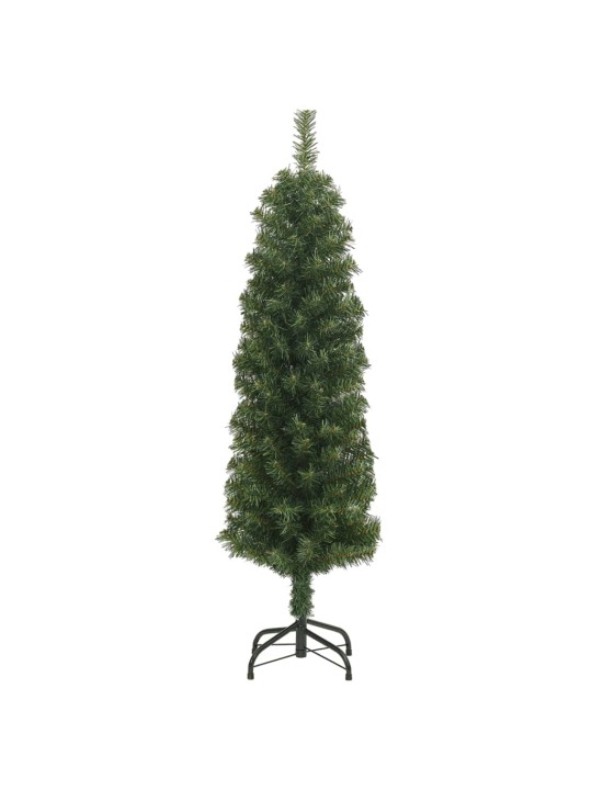 Mākslīgā Ziemassvētku egle ar statīvu, šaura, zaļa, 150 cm, PVC