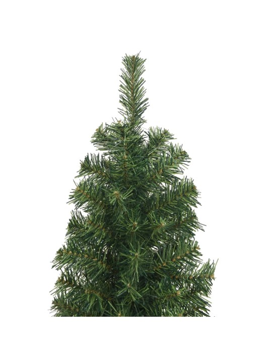 Mākslīgā Ziemassvētku egle ar statīvu, šaura, zaļa, 180 cm, PVC