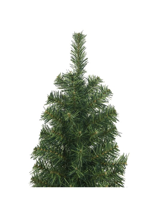 Mākslīgā Ziemassvētku egle ar statīvu, šaura, zaļa, 240 cm, PVC