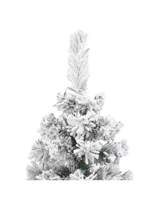 Mākslīgā Ziemassvētku egle ar sniegu, šaura, zaļa, 180 cm, PVC