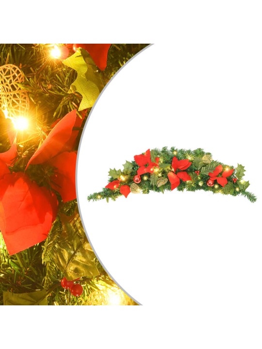 Ziemassvētku arka ar led lampiņām, zaļa, 90 cm, pvc