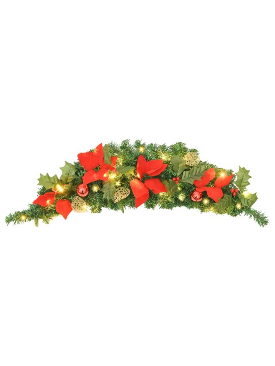 Ziemassvētku arka ar led lampiņām, zaļa, 90 cm, pvc