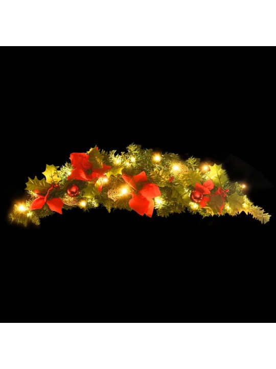 Ziemassvētku arka ar led lampiņām, zaļa, 90 cm, pvc