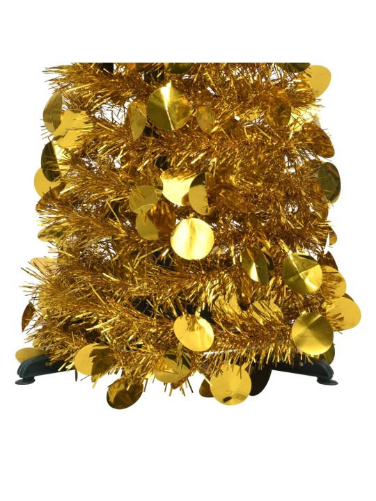 Mākslīgā ziemassvētku egle, saliekama, 120 cm, zeltaina, pet