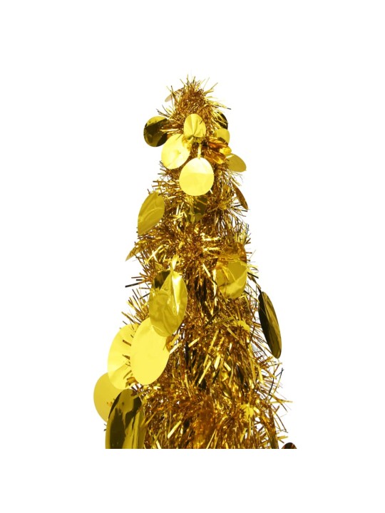Mākslīgā ziemassvētku egle, saliekama, zeltaina, 180 cm, pet