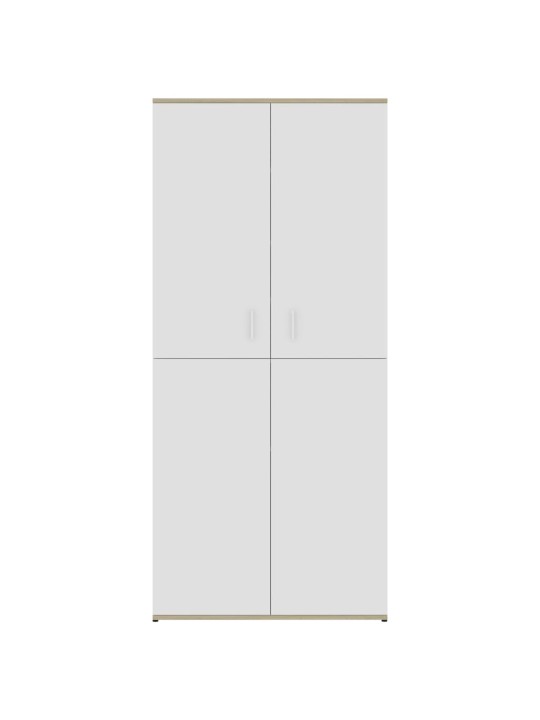Apavu skapis, balta un ozolkoka krāsa, 80x39x178 cm
