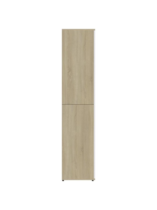 Apavu skapis, balta un ozolkoka krāsa, 80x39x178 cm