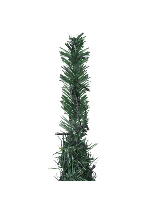 Izgaismota mākslīgā ziemassvētku egle, saliekama, zaļa, 180 cm