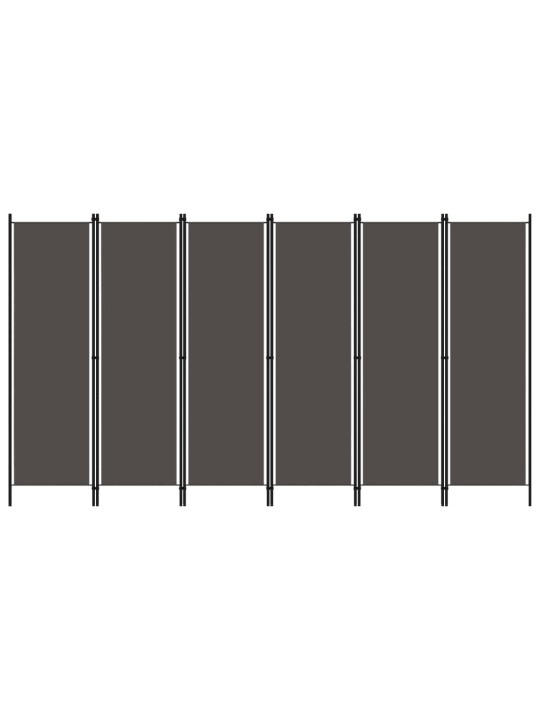 6-paneļu istabas aizslietnis, antracītpelēks, 300x180 cm