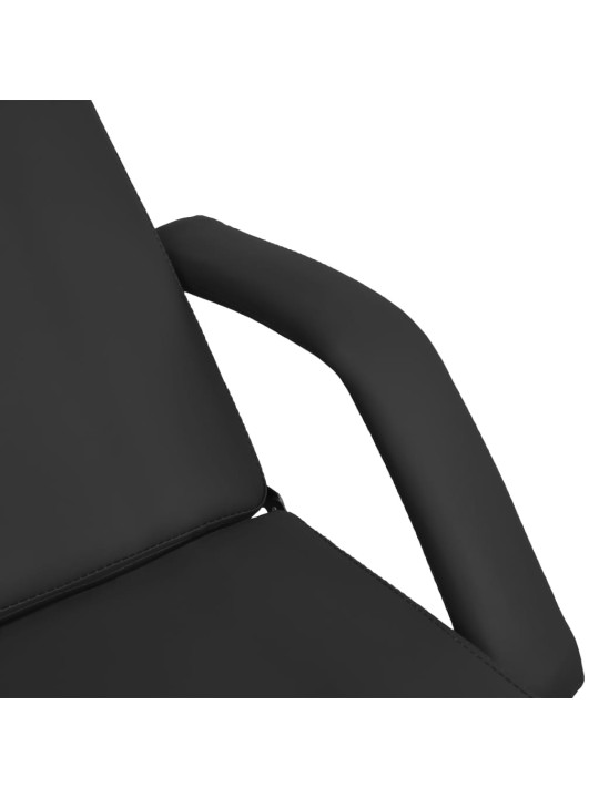 Masāžas galds, melns, 180x62x(86,5-118) cm