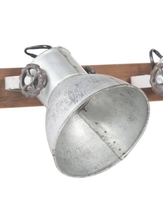 Sienas lampa, industriāls dizains, sudrabaina, 90x25 cm, e27