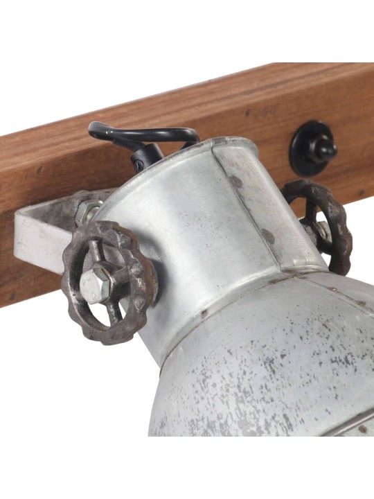 Sienas lampa, industriāls dizains, sudrabaina, 90x25 cm, e27