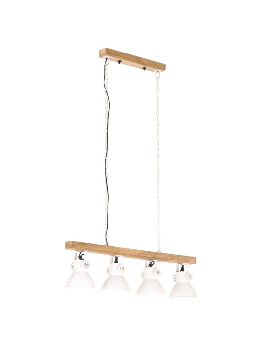 Griestu lampa, industriāls dizains, balta, mango koks, e27