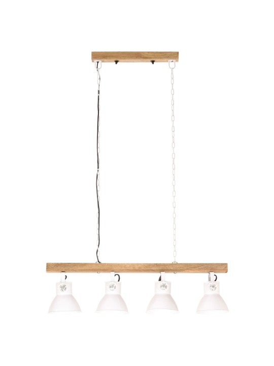 Griestu lampa, industriāls dizains, balta, mango koks, e27