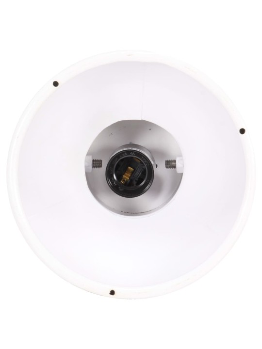 Griestu lampa, industriāls dizains, balta, mango koks, e27