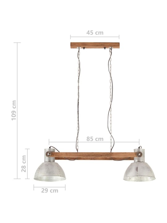 Griestu lampa, industriāls dizains, 25 w, sudraba, 109 cm, e27