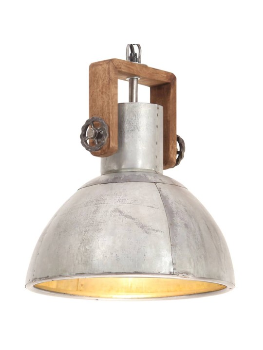 Griestu lampa, industriāls dizains, sudrabaina, 25 w, 30cm, e27