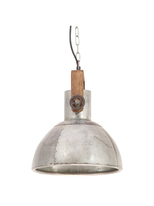 Griestu lampa, industriāls dizains, sudrabaina, 25 w, 30cm, e27