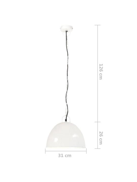 Griestu lampa, industriāls dizains, balta, 25 w, 31 cm, e27