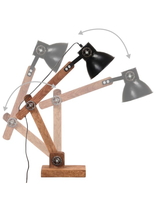 Galda lampa, industriāls dizains, melna, 58x18x90 cm, e27
