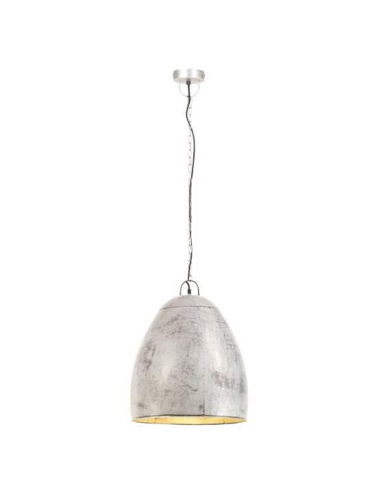 Griestu lampa, industriāls dizains, sudrabaina, 25 W, 42cm, E27