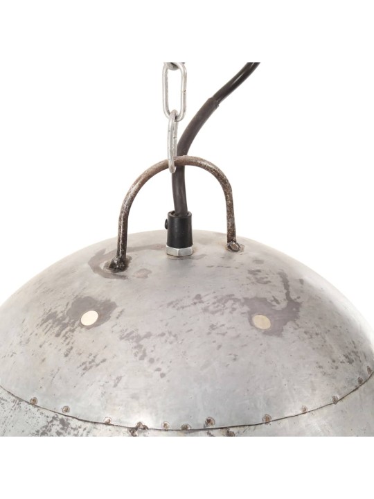 Griestu lampa, industriāls dizains, sudrabaina, 25 W, 42cm, E27