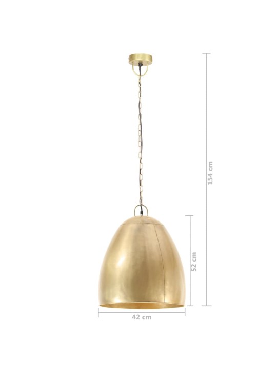 Griestu lampa, industriāls dizains, misiņa, 25 w, 42 cm, e27