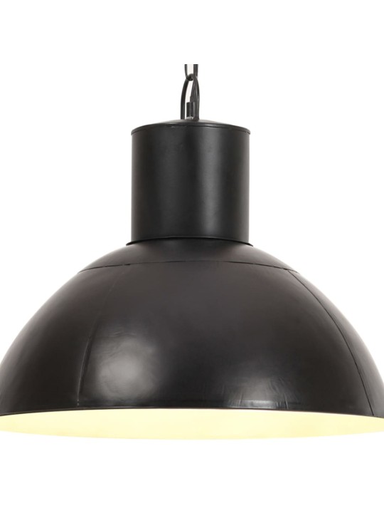 Griestu lampa, melna, apaļa, 25 w, 48 cm, e27