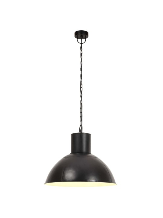 Griestu lampa, melna, apaļa, 25 w, 48 cm, e27