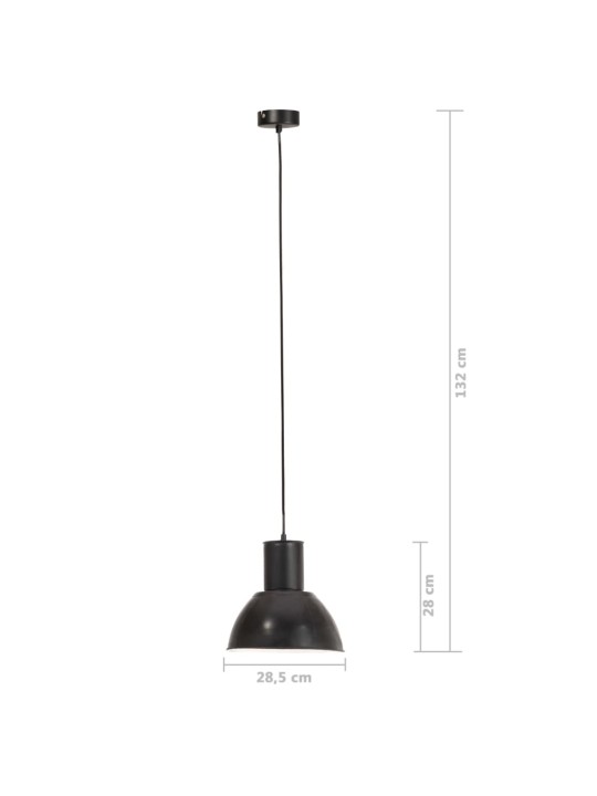 Griestu lampa, melna, apaļa, 25 w, 28,5 cm, e27