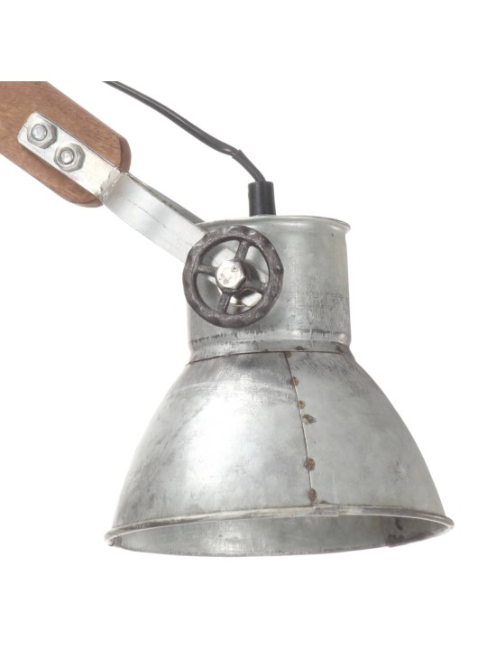 Sienas lampa, industriāls stils, sudrabaina, apaļa, e27