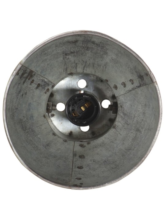 Sienas lampa, industriāls stils, sudrabaina, apaļa, e27