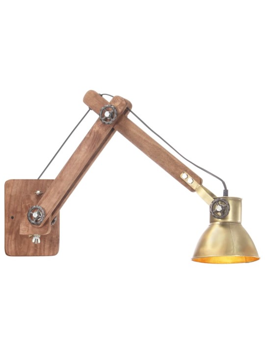 Sienas lampa, industriāls stils, misiņa krāsā, apaļa, e27
