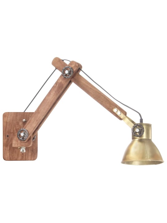 Sienas lampa, industriāls stils, misiņa krāsā, apaļa, e27