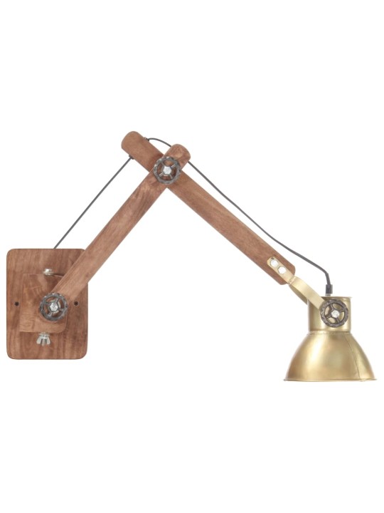 Sienas lampa, industriāls stils, misiņa krāsā, apaļa, e27