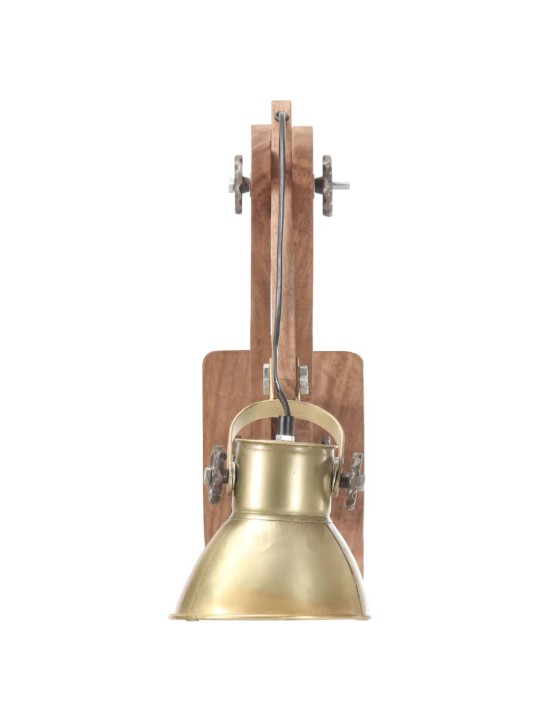 Sienas lampa, industriāls stils, misiņa krāsā, apaļa, e27