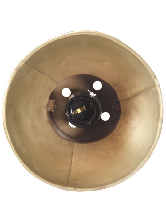 Sienas lampa, industriāls stils, misiņa krāsā, apaļa, e27