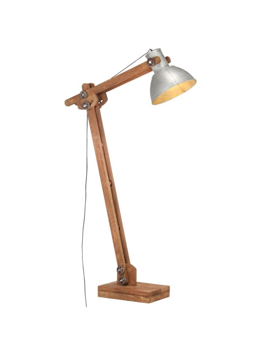 Grīdas lampa, sudraba krāsā, mango masīvkoks, e27