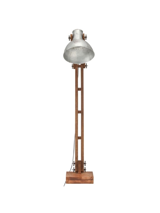 Grīdas lampa, sudraba krāsā, mango masīvkoks, e27