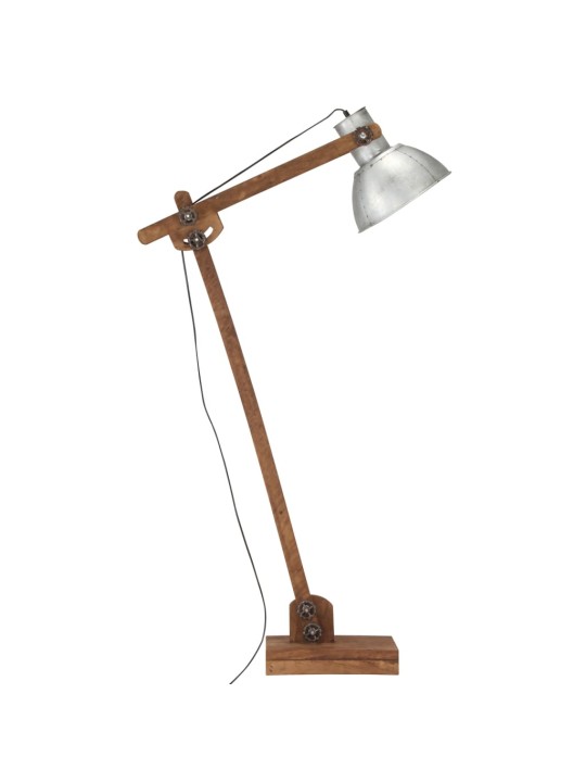 Grīdas lampa, sudraba krāsā, mango masīvkoks, e27