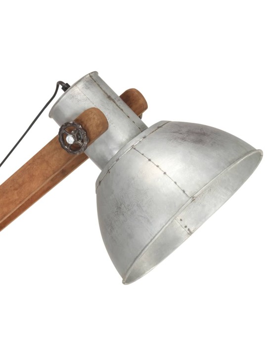 Grīdas lampa, sudraba krāsā, mango masīvkoks, e27
