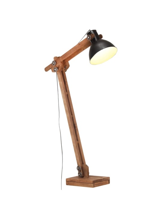 Grīdas lampa, melna, mango masīvkoks, e27