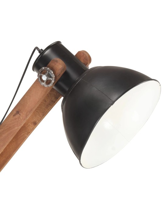 Grīdas lampa, melna, mango masīvkoks, e27