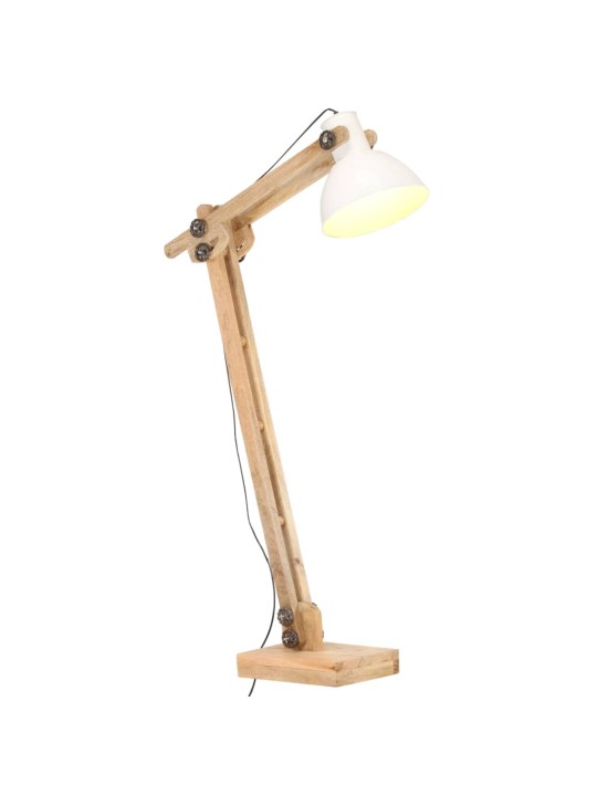 Grīdas lampa, balta, mango masīvkoks, e27
