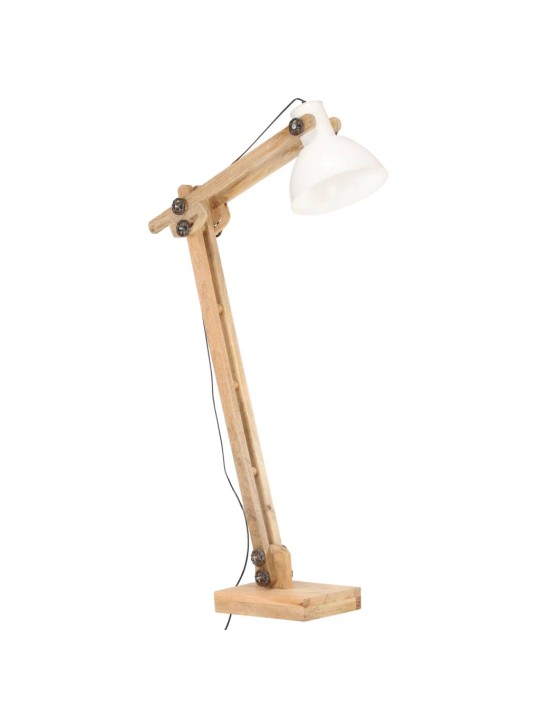 Grīdas lampa, balta, mango masīvkoks, e27