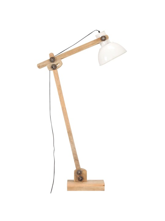 Grīdas lampa, balta, mango masīvkoks, e27