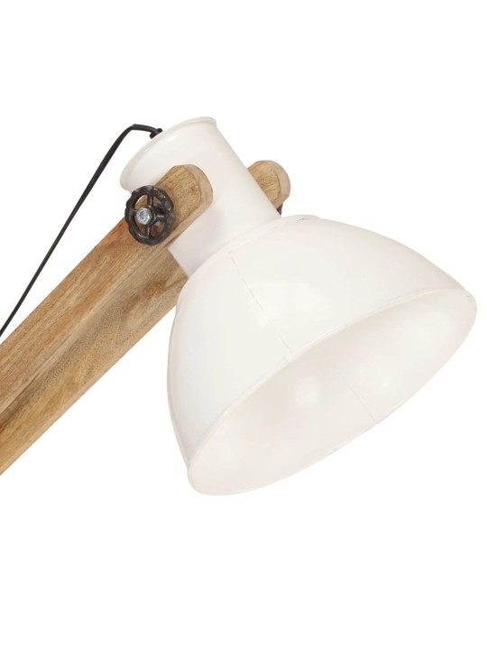 Grīdas lampa, balta, mango masīvkoks, e27