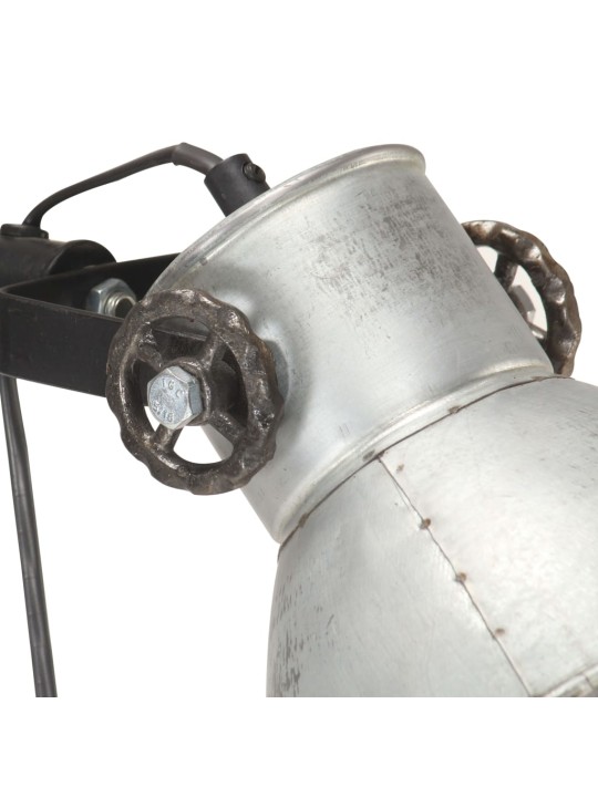 Grīdas lampa ar 2 abažūriem, sudraba krāsā, e27, čuguns