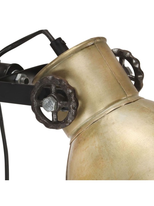 Grīdas lampa ar 2 abažūriem, misiņa krāsa, e27, čuguns